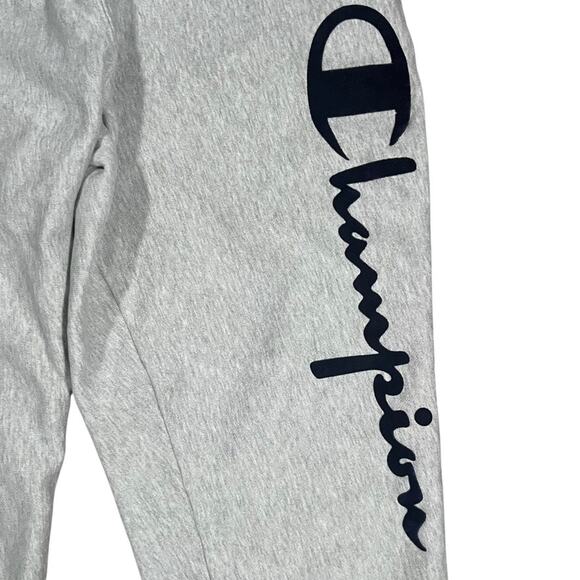 Champion Large Joggers Gray Athletic Logo Sweatpants - Picture 4 of 4